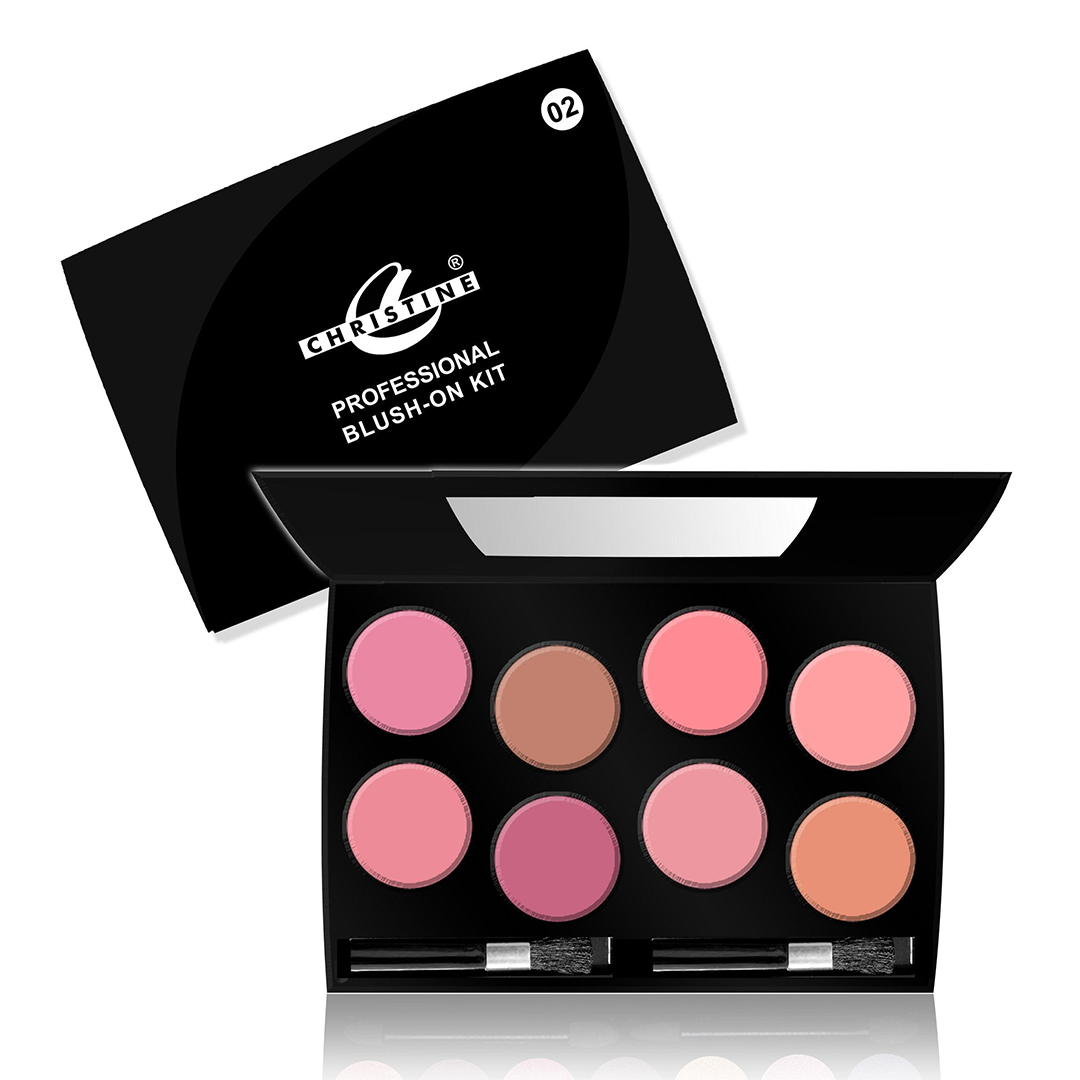 Christine Professional Blush-On 8 Colors Kit Shade 02 - FlyingCart.pk