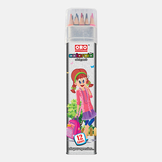 Coloroid Tin Box 12 Pencil Colors - FlyingCart.pk