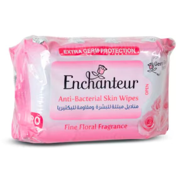 Enchanteur antibacterial perfume wipes