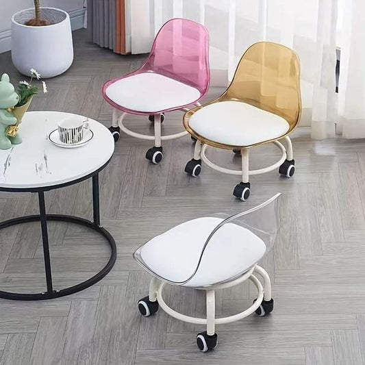 Acrylic transparent 360° Moving Chair - FlyingCart.pk