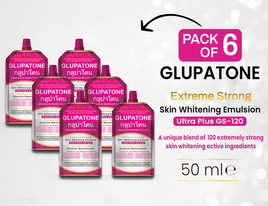 GLUPATONE Extreme Strong Whitening Emulsion 50 ml pack of 6 - FlyingCart.pk