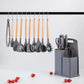 Non Stick Silicone Kitchen Utensils Set 19pcs (Knifes , Spoon & Chopping Board) Heat Resistance