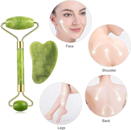 Gua Sha Jade Stone 2 in 1