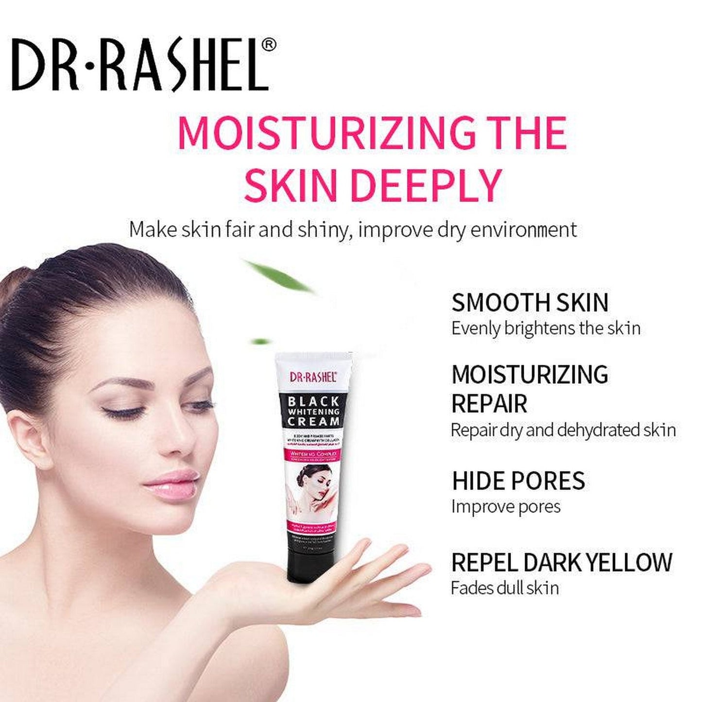 Dr.Rashel Black Whitening Cream With Collagen For Body And Private Parts For Girls & Women - 100ml - FlyingCart.pk