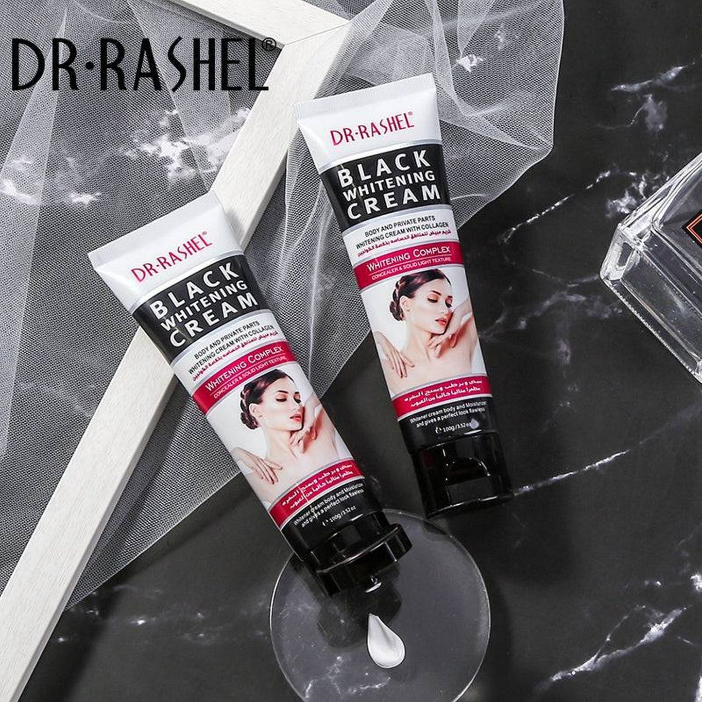 Dr.Rashel Black Whitening Cream With Collagen For Body And Private Parts For Girls & Women - 100ml - FlyingCart.pk