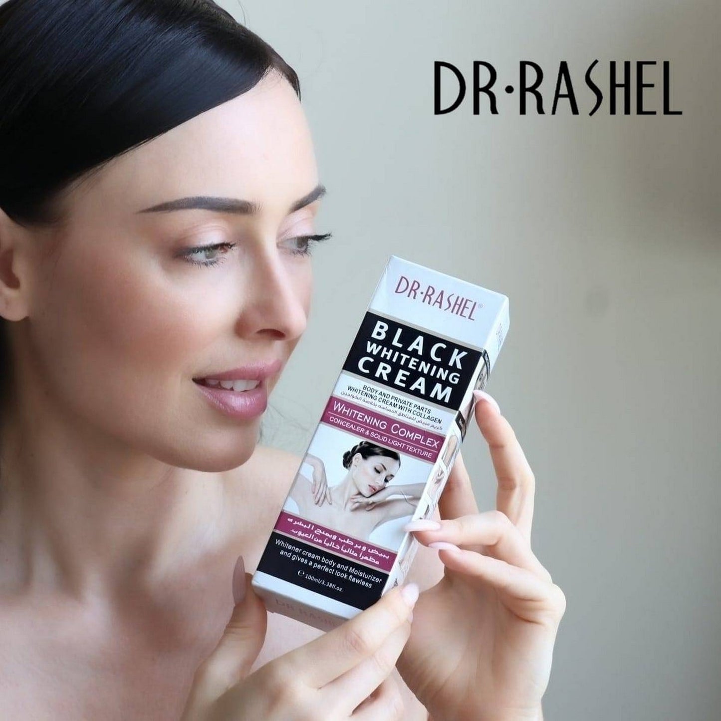 Dr.Rashel Black Whitening Cream With Collagen For Body And Private Parts For Girls & Women - 100ml - FlyingCart.pk