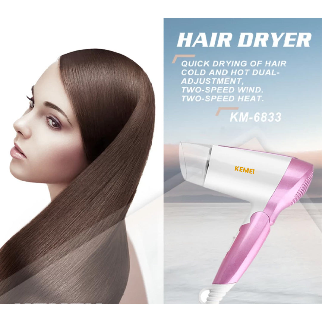 Kemei 1600W Professional Hair Dryer KM-6833 Strong Power