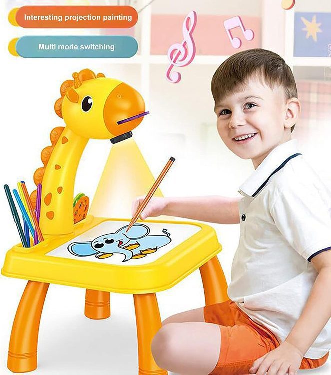 Kids LED Projector Drawing Table Toy-art Board Painting Set