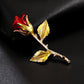 Elegant Red Rose Flower Clip Buckle Brooch Pin - FlyingCart.pk