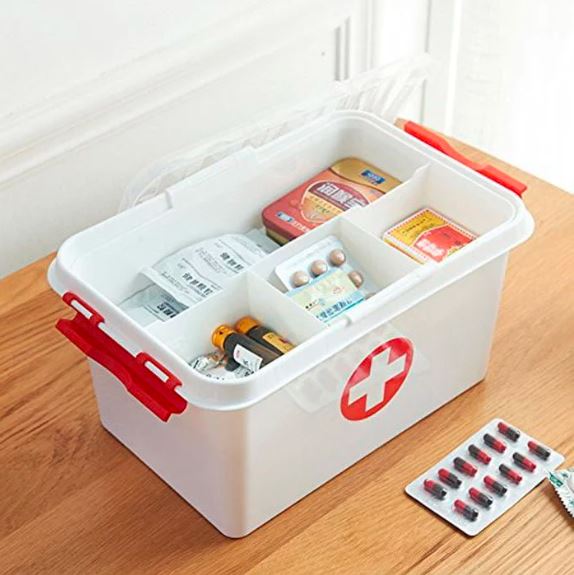 Large Family Medicine Box Plastic Multi-Layer First Aid Box