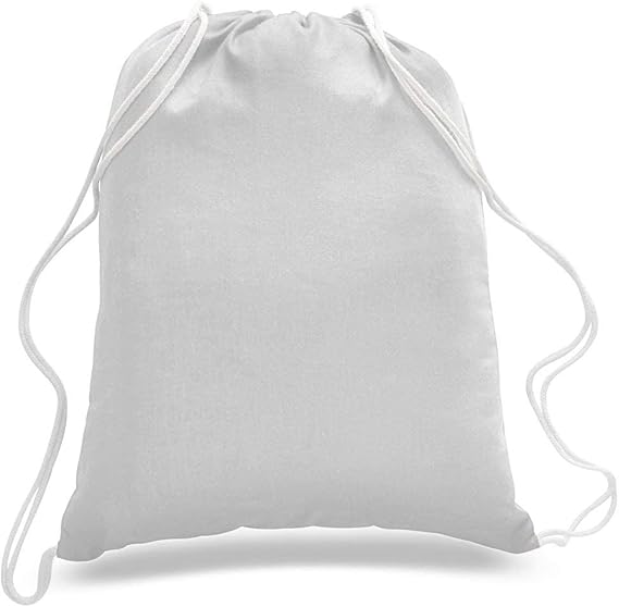 Cotton Canvas Drawstring Backpack Bags OR Printable Draw String Bags-FlyingCart.pk