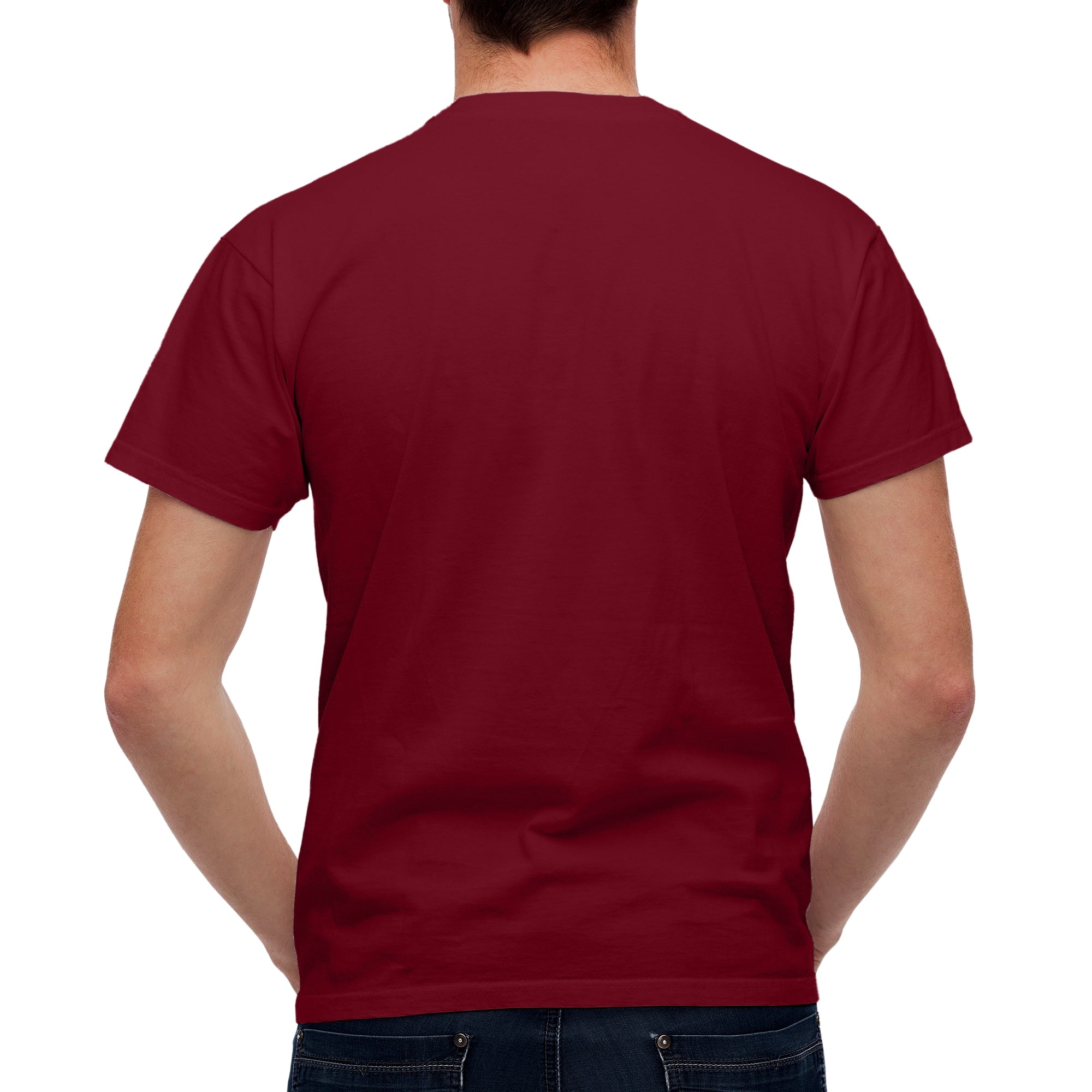 Half Sleeves Maroon T-shirt For Men