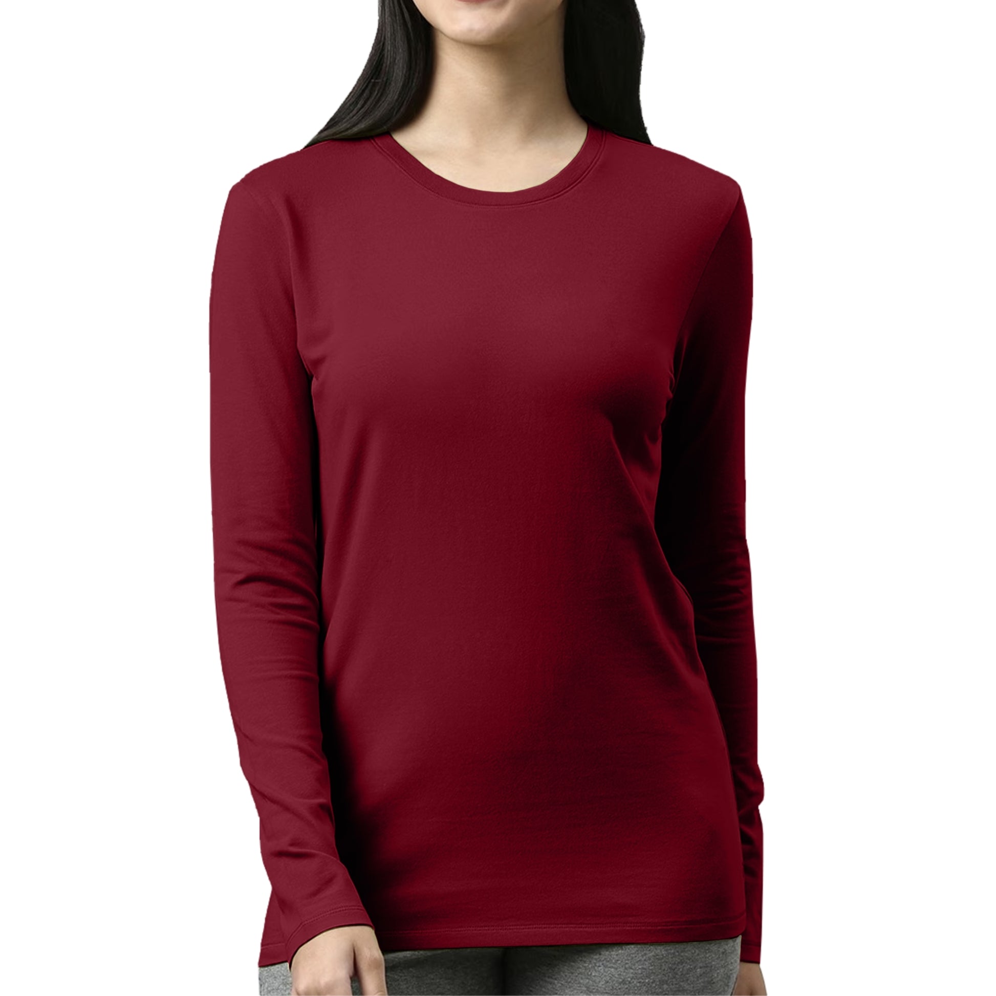 Maroon Full Sleeves For Women - FlyingCart.pk