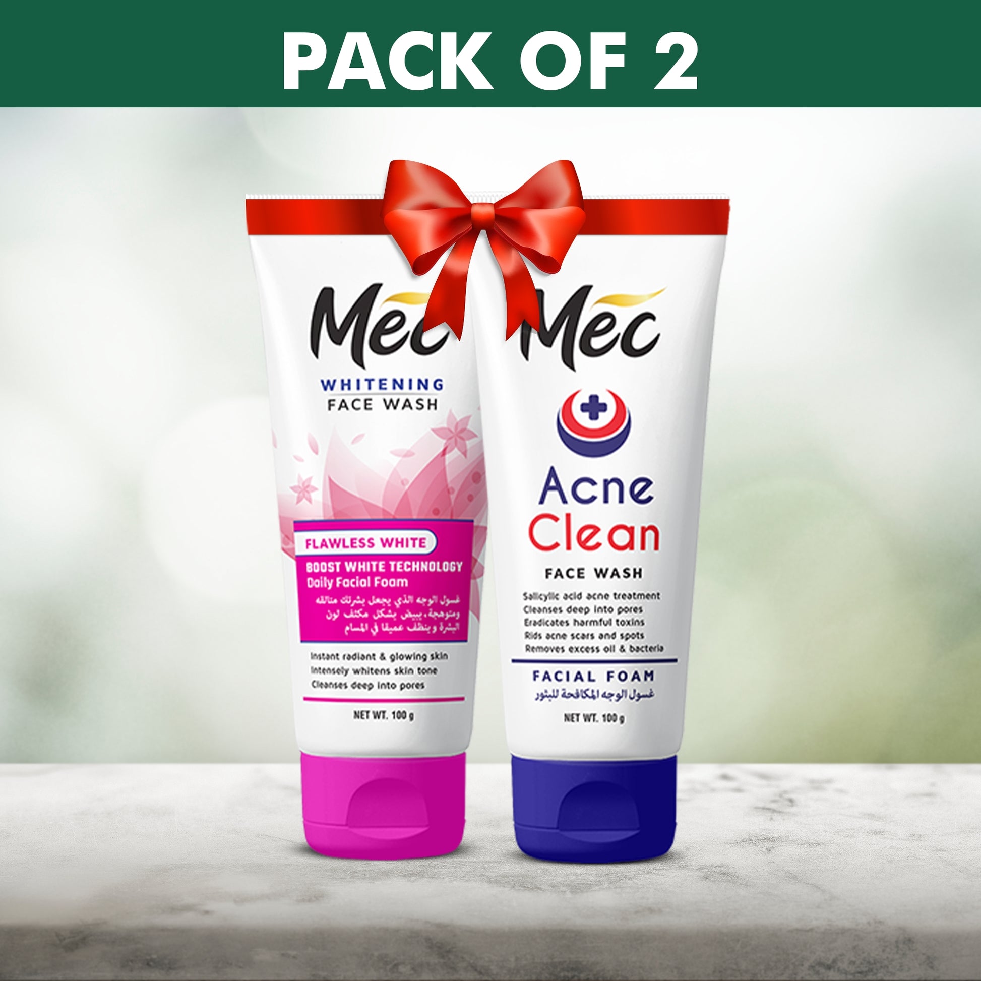 Mec Whitening & Acne Face Wash 100 ml Bundle - FlyingCart.pk