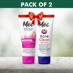 Mec Whitening & Acne Face Wash 100 ml Bundle
