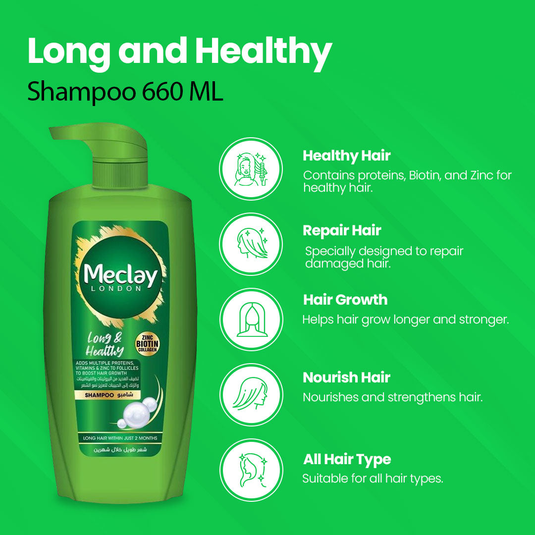 Meclay London Long & Healthy Shampoo - FlyingCart.pk