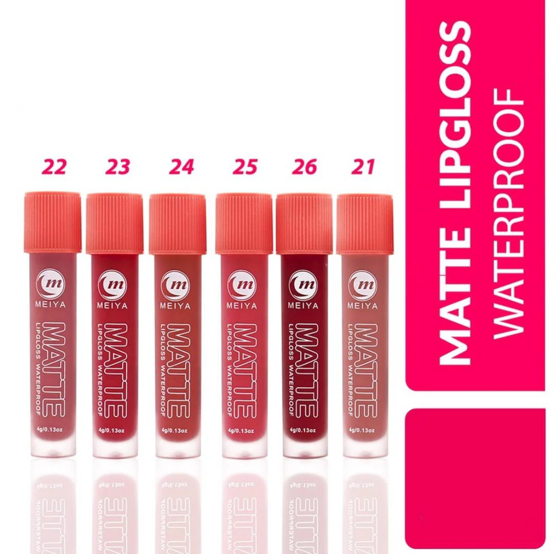 Meiya Matte Lip Gloss Waterproof 6 Pcs