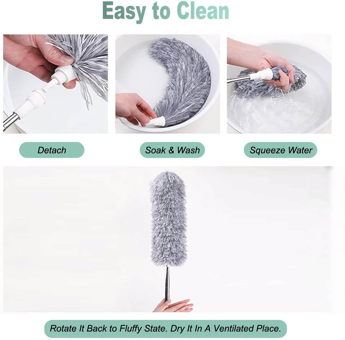 Micro Fiber Duster Extendable With 2m Extra Long Handle