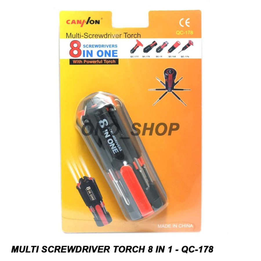 Multi Screwdriver Torch 8 In 1 - QC-178