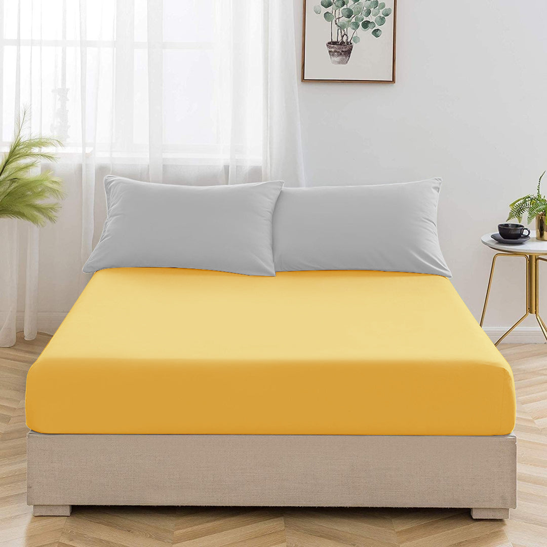 Mustard Fitted Sheet - FlyingCart.pk