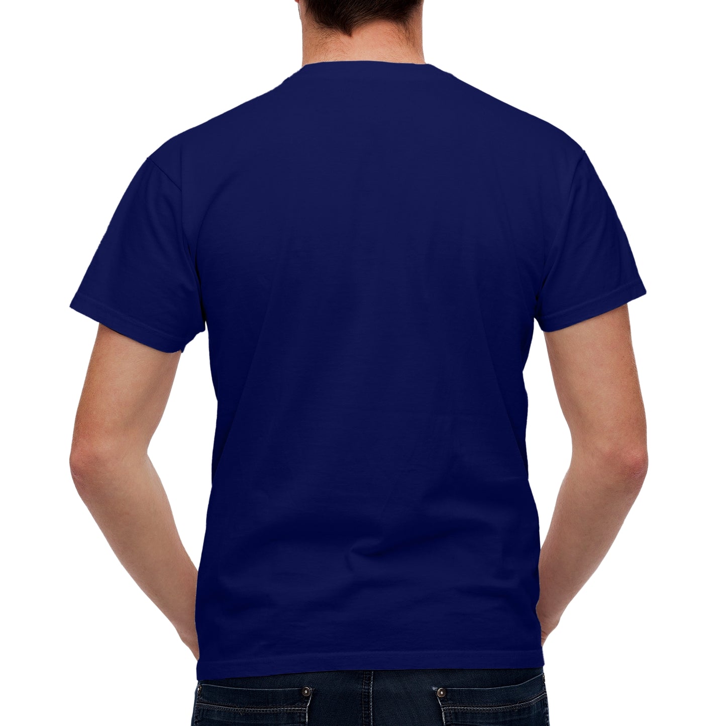 Half Sleeves  Navy Blue T-shirt For Men - FlyingCart.pk