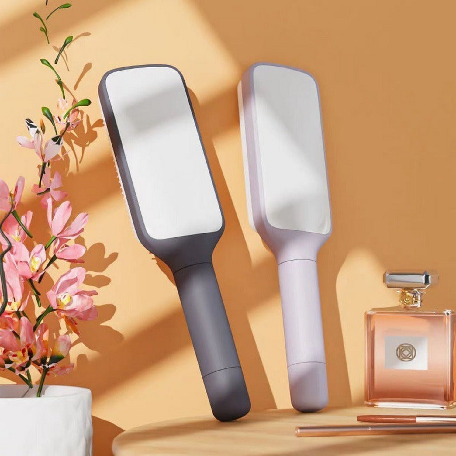 Self Cleaning Rotating Hair Comb Rotating Brush - FlyingCart.pk