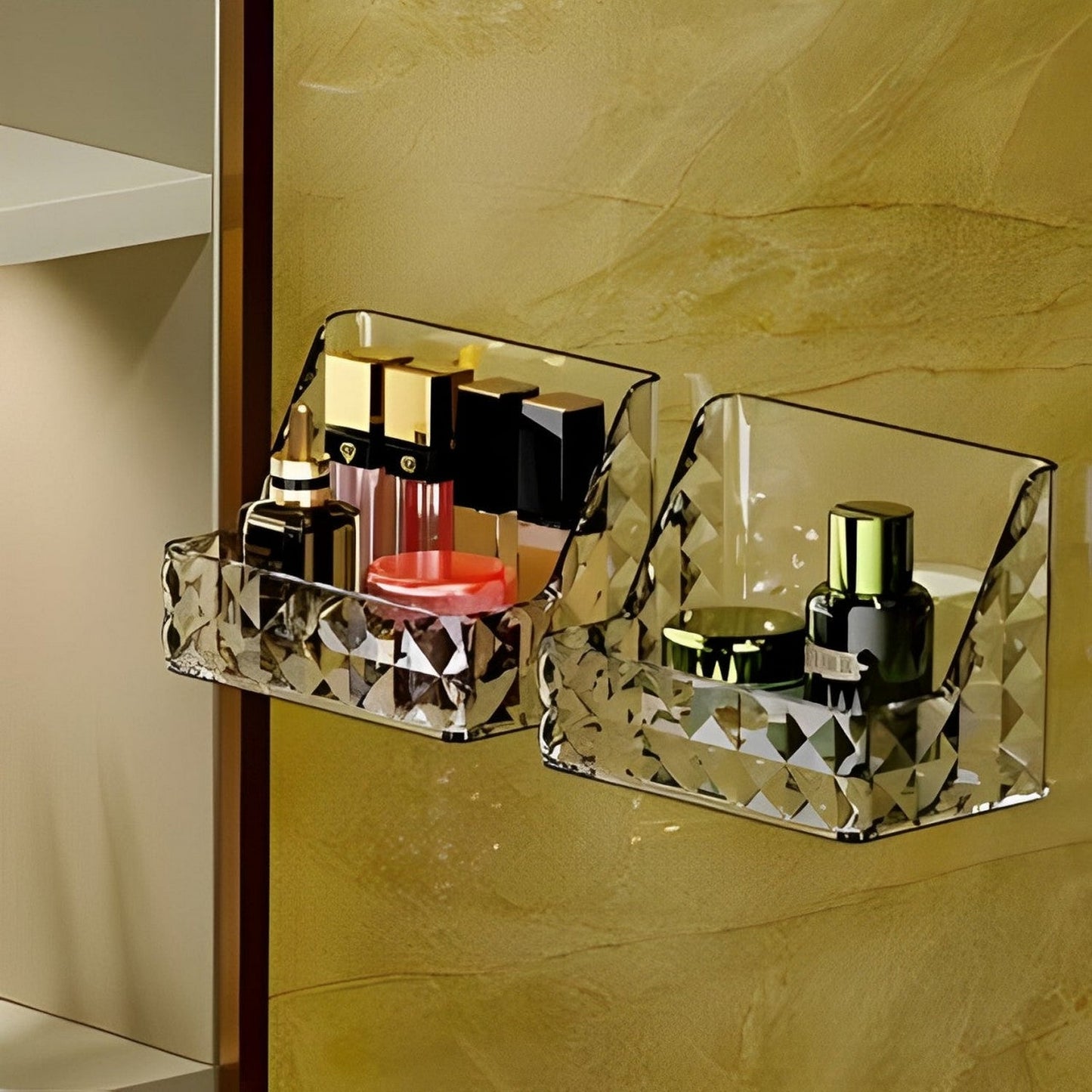 Wall-Mounted Cosmetic Organizer Rack - FlyingCart.pk