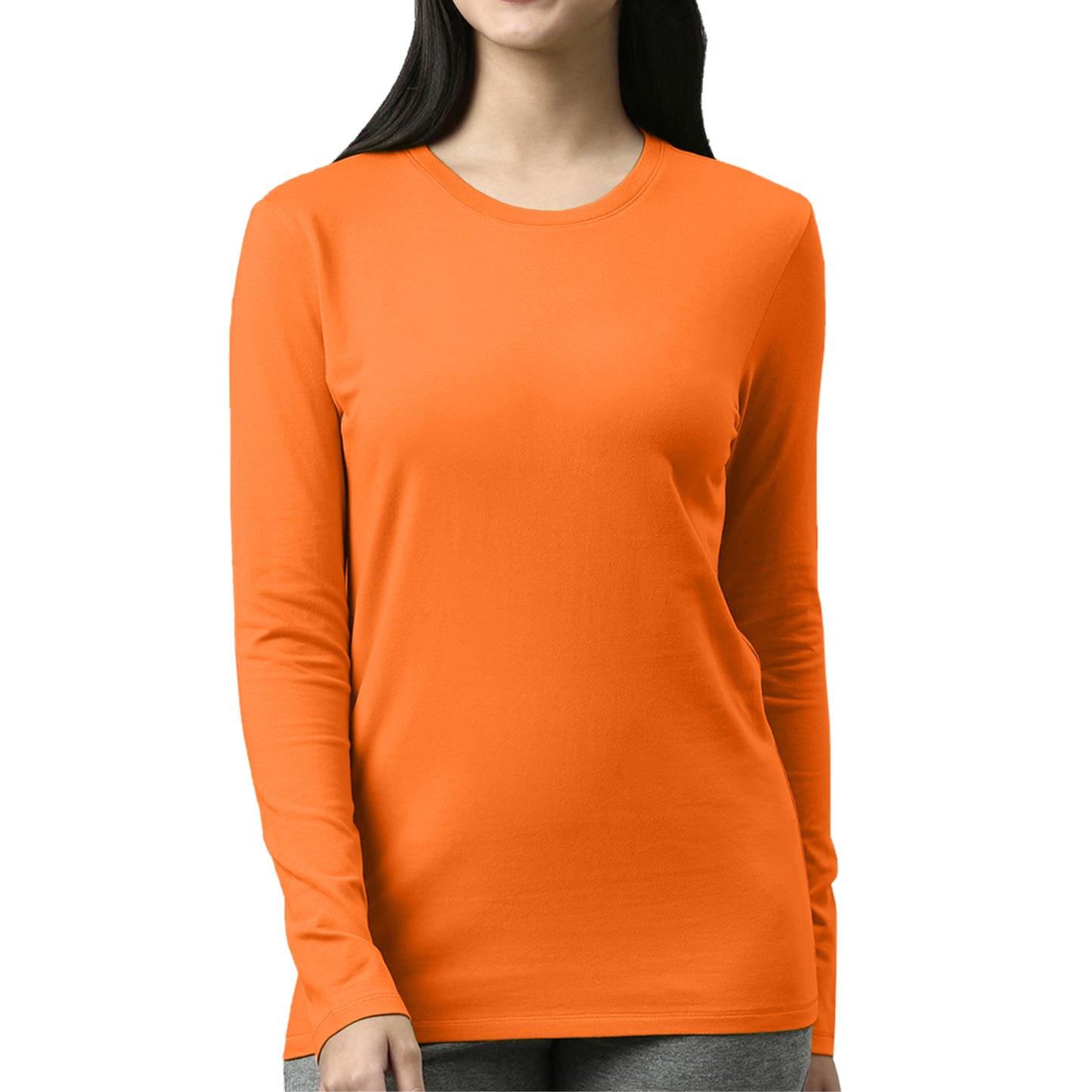 Orange Full Sleeves For Women - FlyingCart.pk