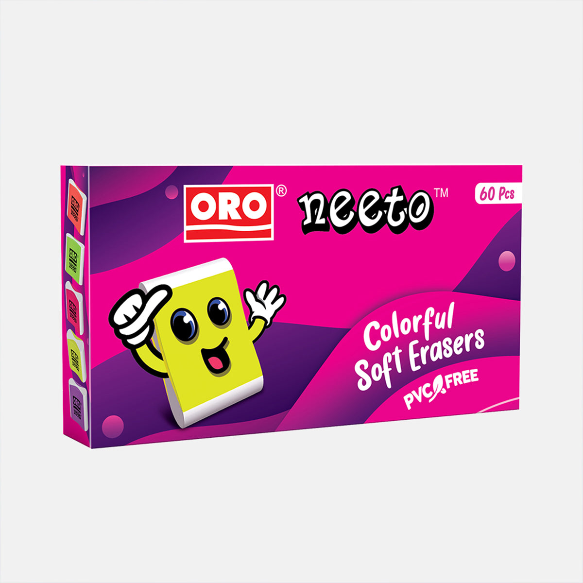 NEETO Colorful Soft Erasers 60 Pcs