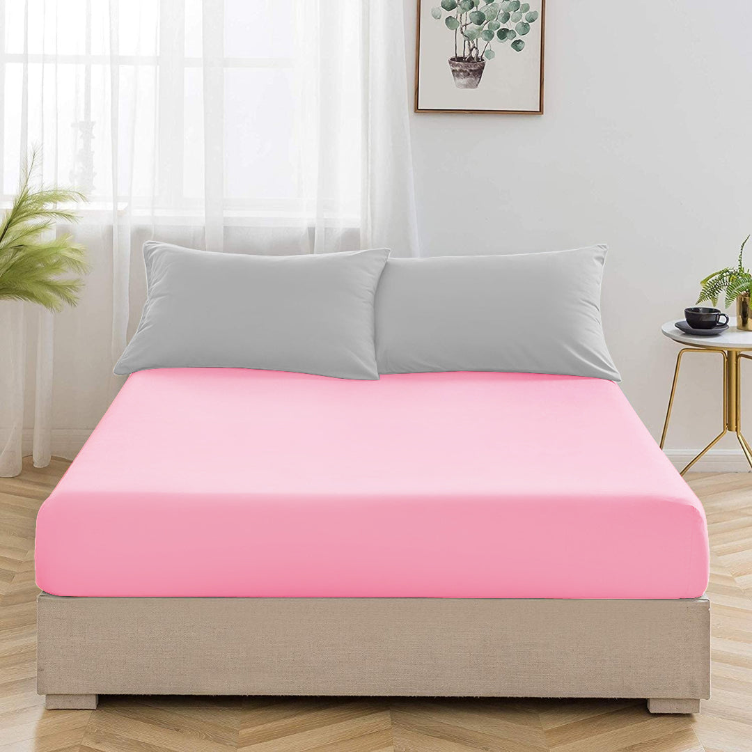 Pink Fitted Sheet - FlyingCart.pk