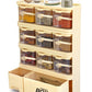 Spice Rack With 9 Spice Jars And Spoons