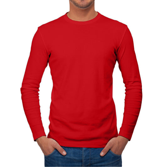 Full Sleeves Red T-Shirt For Men - FlyingCart.pk