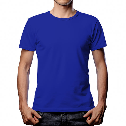 Half Sleeves Royal Blue T-shirt For Men - FlyingCart.pk