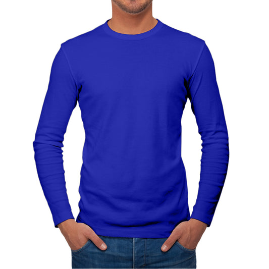 Full Sleeves Royal Blue T-Shirt For Men - FlyingCart.pk