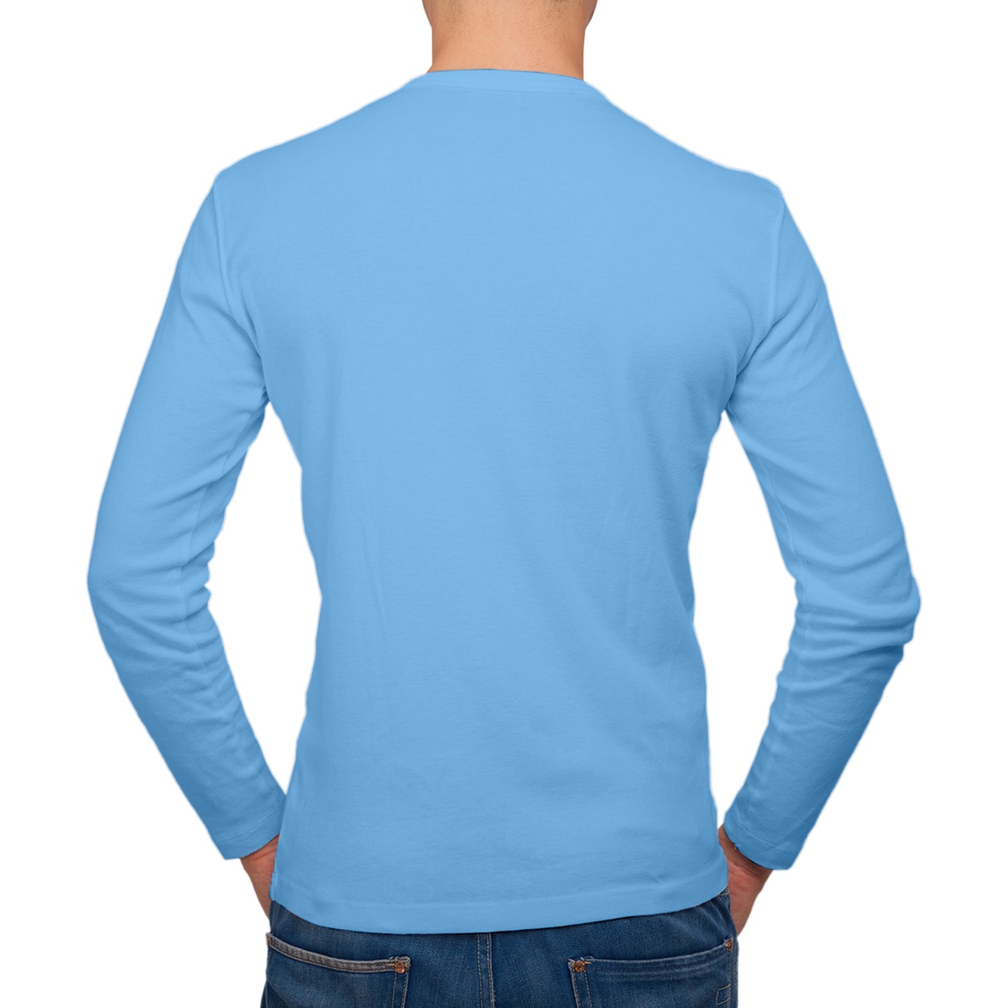 Full Sleeves Sky Blue T-Shirt For Men - FlyingCart.pk
