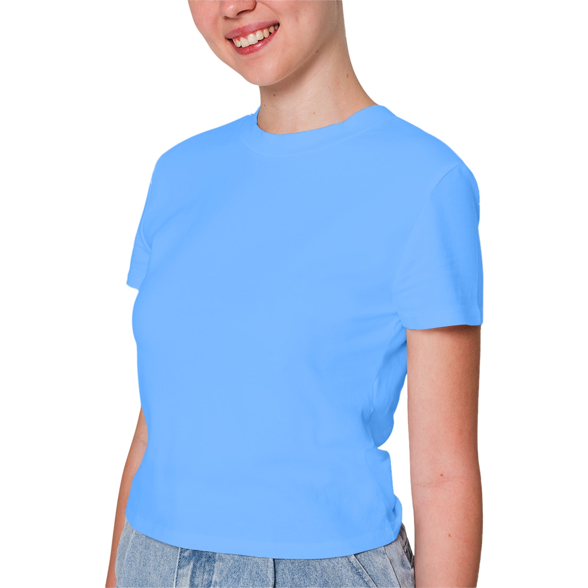 Sky Blue T-Shirt For Women - FlyingCart.pk