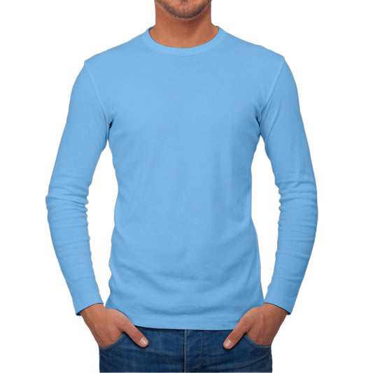 Full Sleeves Sky Blue T-Shirt For Men - FlyingCart.pk
