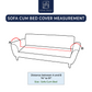 Dark Grey Sofa Cum Bed Cover - FlyingCart.pk