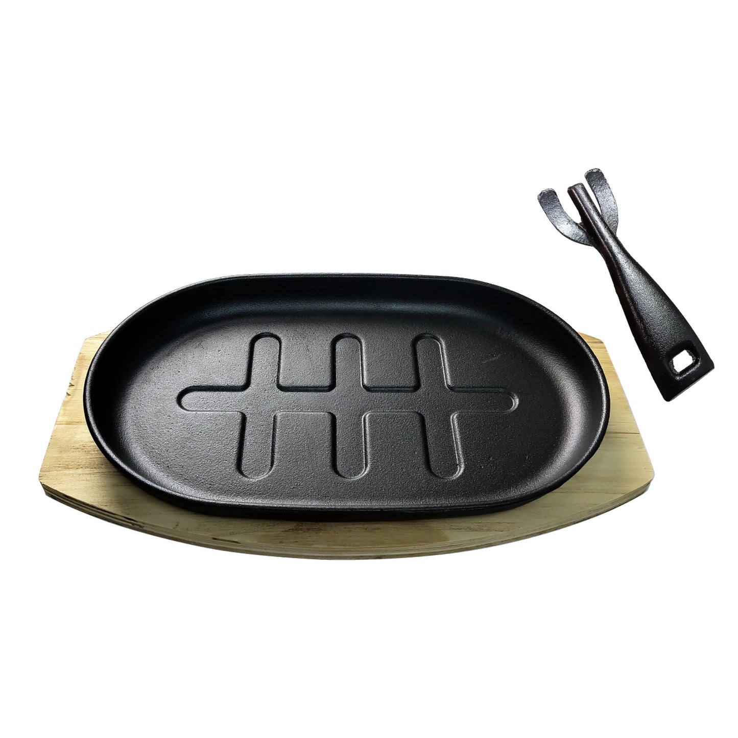 Sizzling Platter With Iron Holder