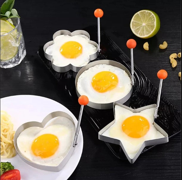 Egg Shaper Mold Stainless Steel  – quantity 4 pieces - FlyingCart.pk