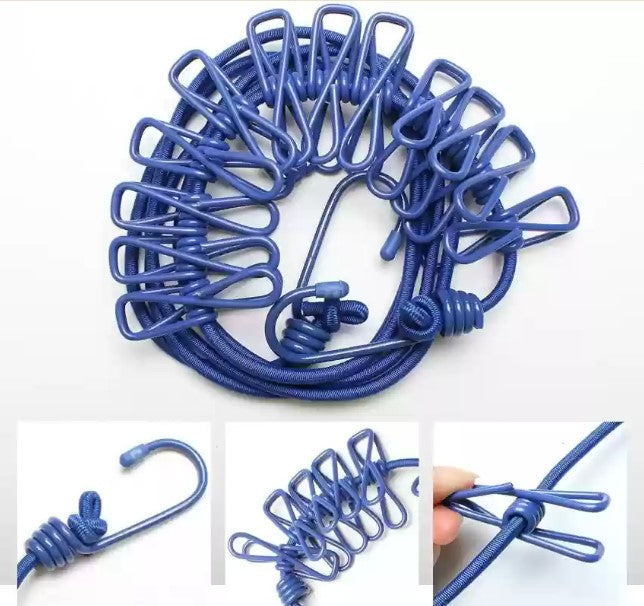 Portable Elastic Clip Rope - FlyingCart.pk