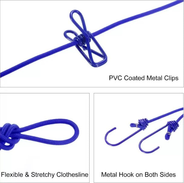 Portable Elastic Clip Rope - FlyingCart.pk