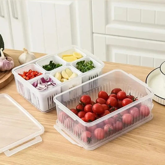 Vegetable & Fruit Storage Box with Lid - FlyingCart.pk