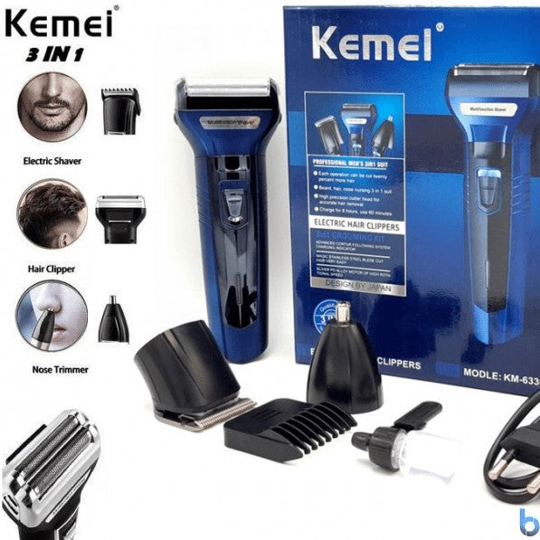 3 in 1 Grooming Kit for Men Kemei KM 6330 - FlyingCart.pk