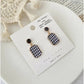 Houndstooth Dangle Luxury Checkered Earrings - FlyingCart.pk