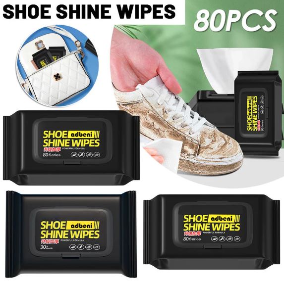 Shoe Shine Wipes 80Pcs Set