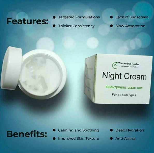 The Health Healer Night Cream Bright White Clear Skin For All Skin Types- FlyingCart.pk