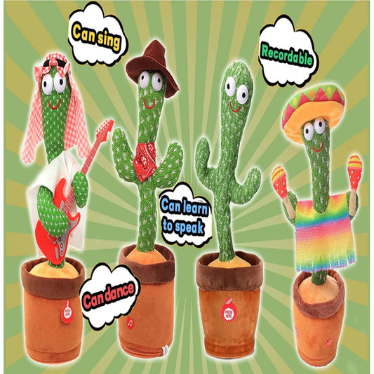 Dancing & Singing Repeat Your Words Cactus Toy - FlyingCart.pk