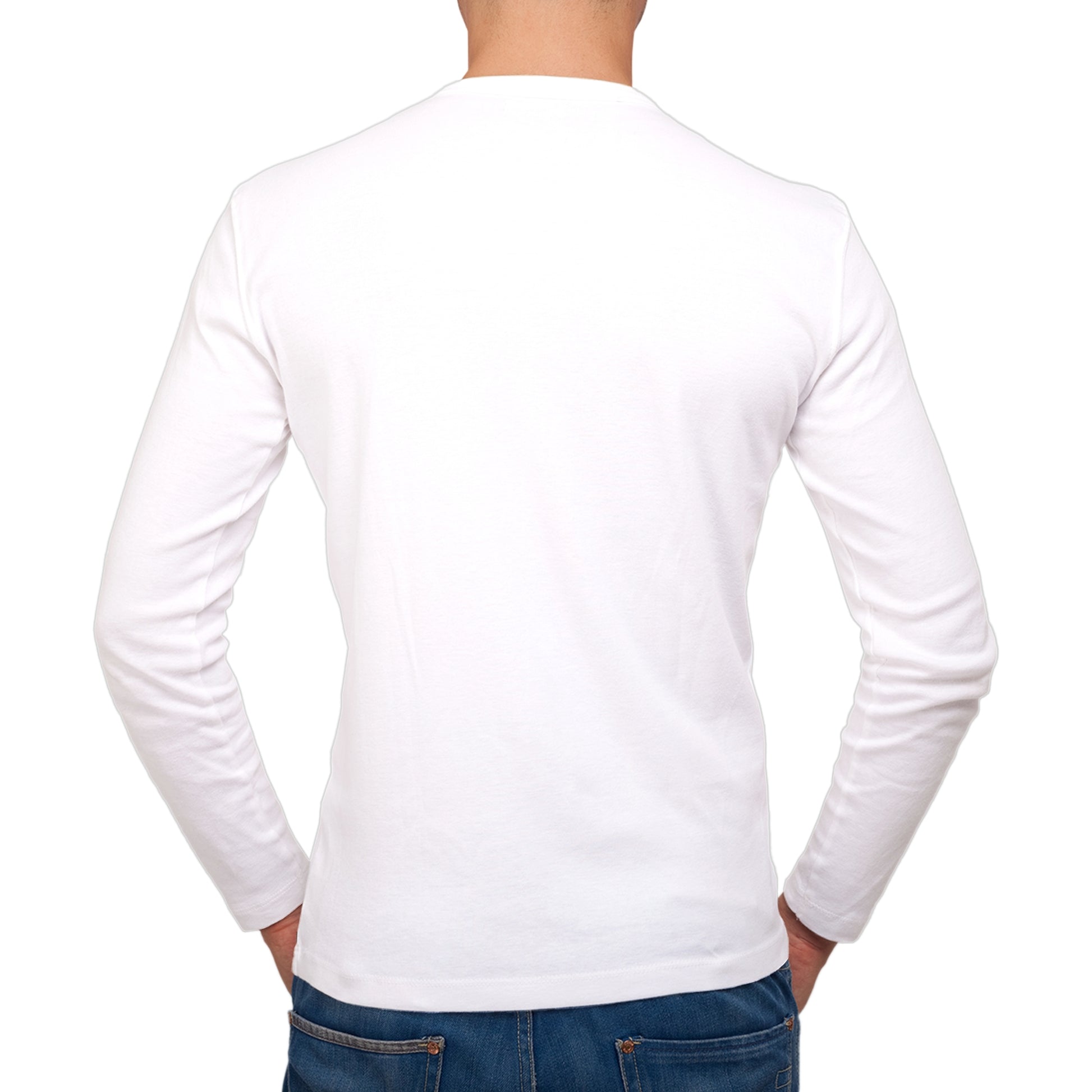 Full Sleeves White T-Shirt For Men - FlyingCart.pk