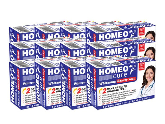 Homeo Cure Whitening Beauty Soap Pack Of 12 - FlyingCart.pk